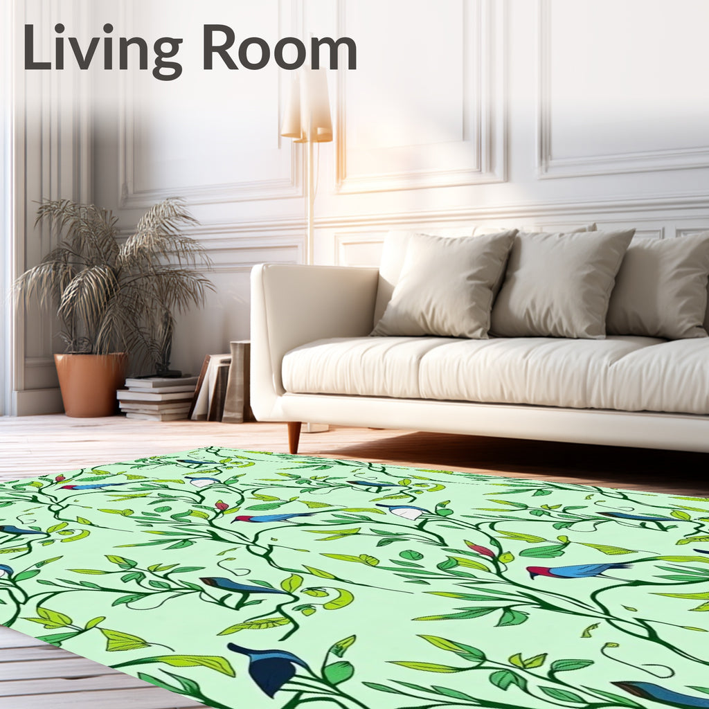 Birds and Branches Gentle Pattern Rug