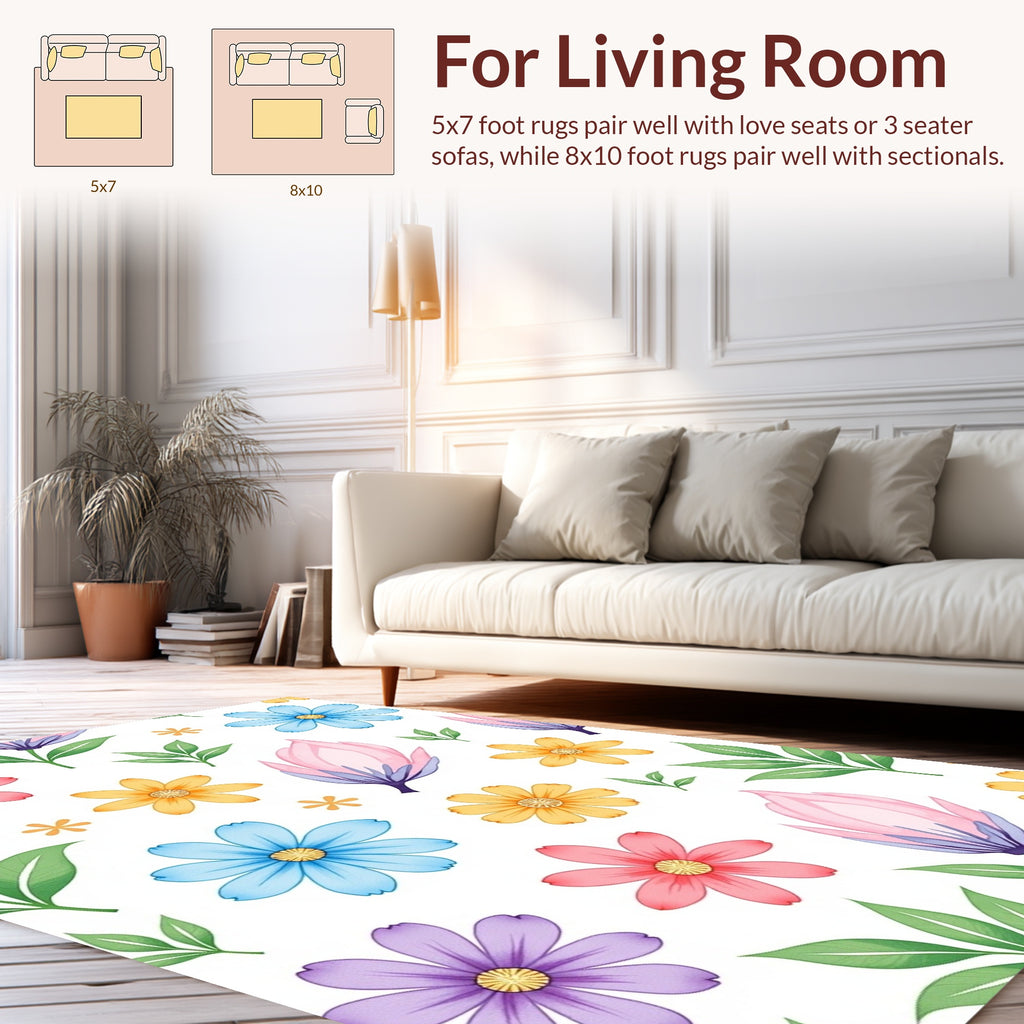 Floral Delight Patterned Accent Rug