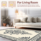 Traditional Floral Damask Pattern Rug