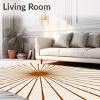 Radiant Sunburst Abstract Pattern Rug