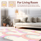 Pastel Rainbows Pattern Rug