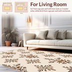 Ornate Damask Floral Pattern Rug