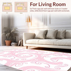 Whimsical Swirl Abstract Pastel Design Rug