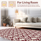 Classic Scrollwork Pattern in Burgundy Rug