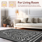 Geometric Monochrome Abstract Pattern Rug