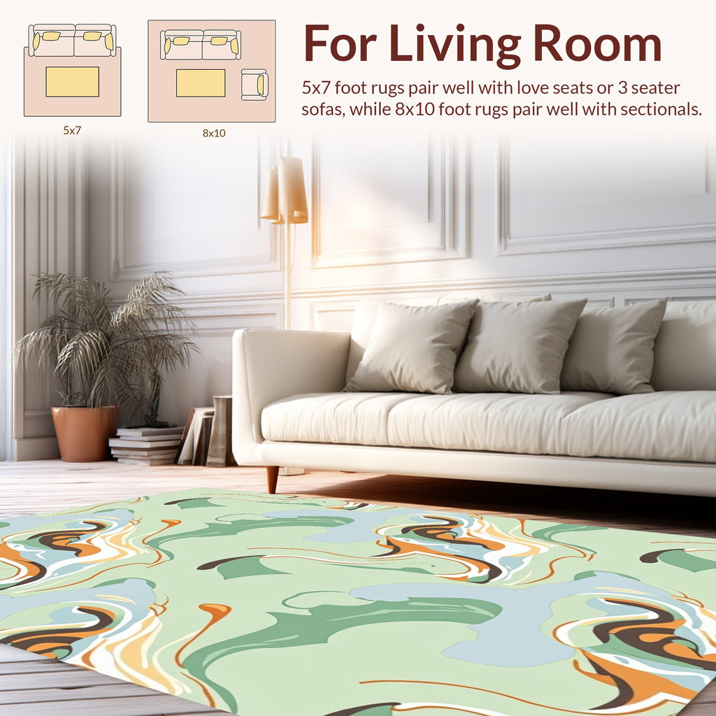 Abstract Swirl Pattern Rug