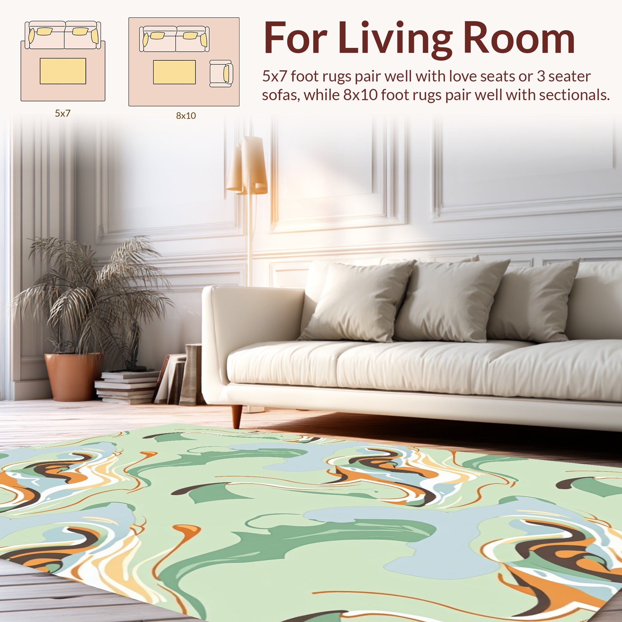 Abstract Swirl Pattern Rug