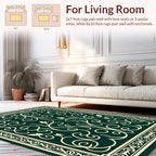 Elegant Cream Swirls Pattern Rug