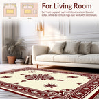 Ornate Central Medallion Border Design Rug