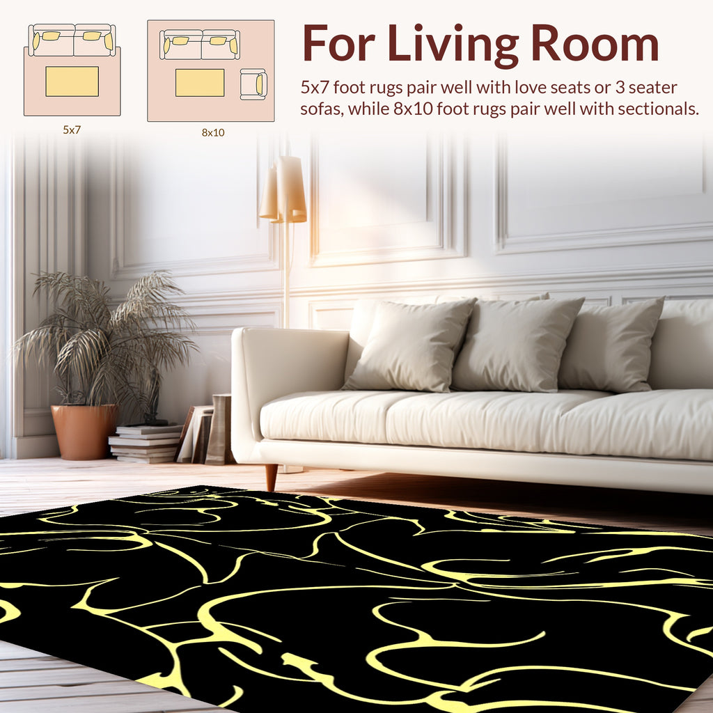 Abstract Bold Lines Pattern Rug