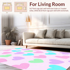 Pastel Hearts Pattern Design Rug