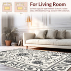 Floral Swirls With Sunflower Motif Rug