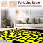 Bold Geometric Maze Pattern Rug