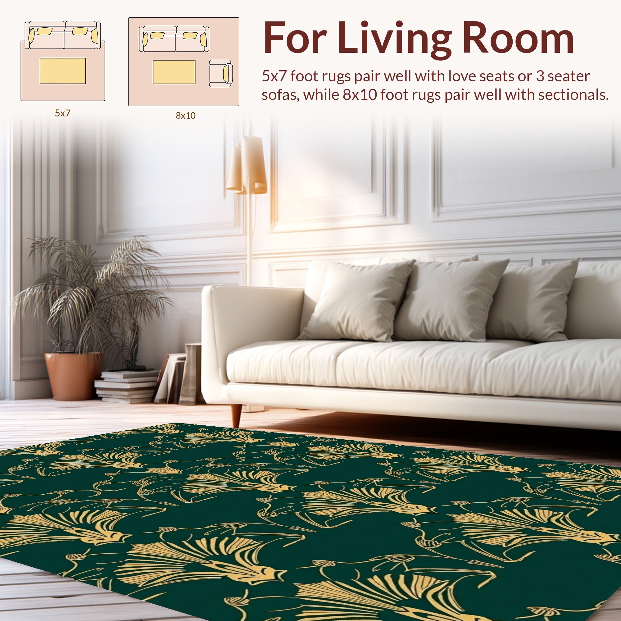 Art Nouveau Fan Pattern Rug
