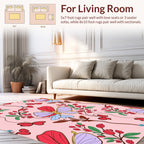Delicate Butterflies and Floral Vine Pattern Rug