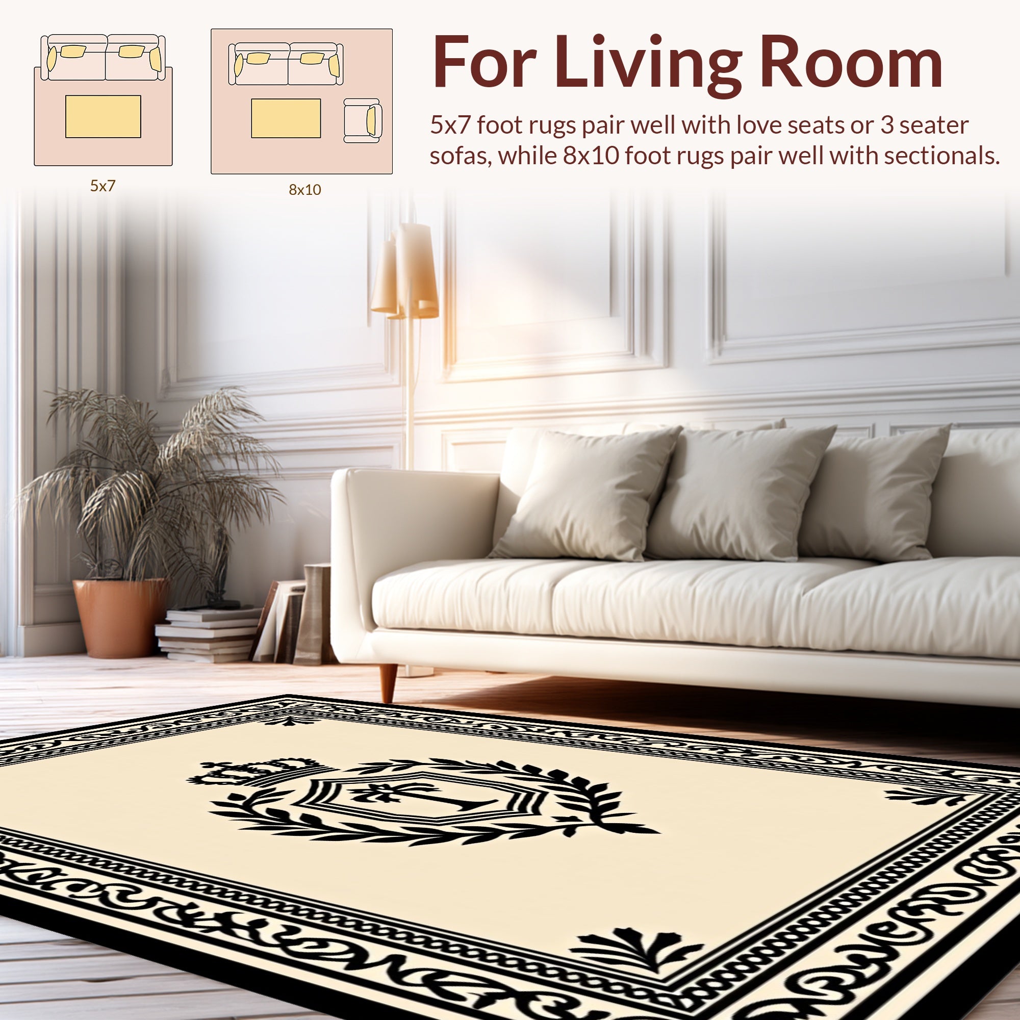 Regal Crest Classic Scroll Frame Rug