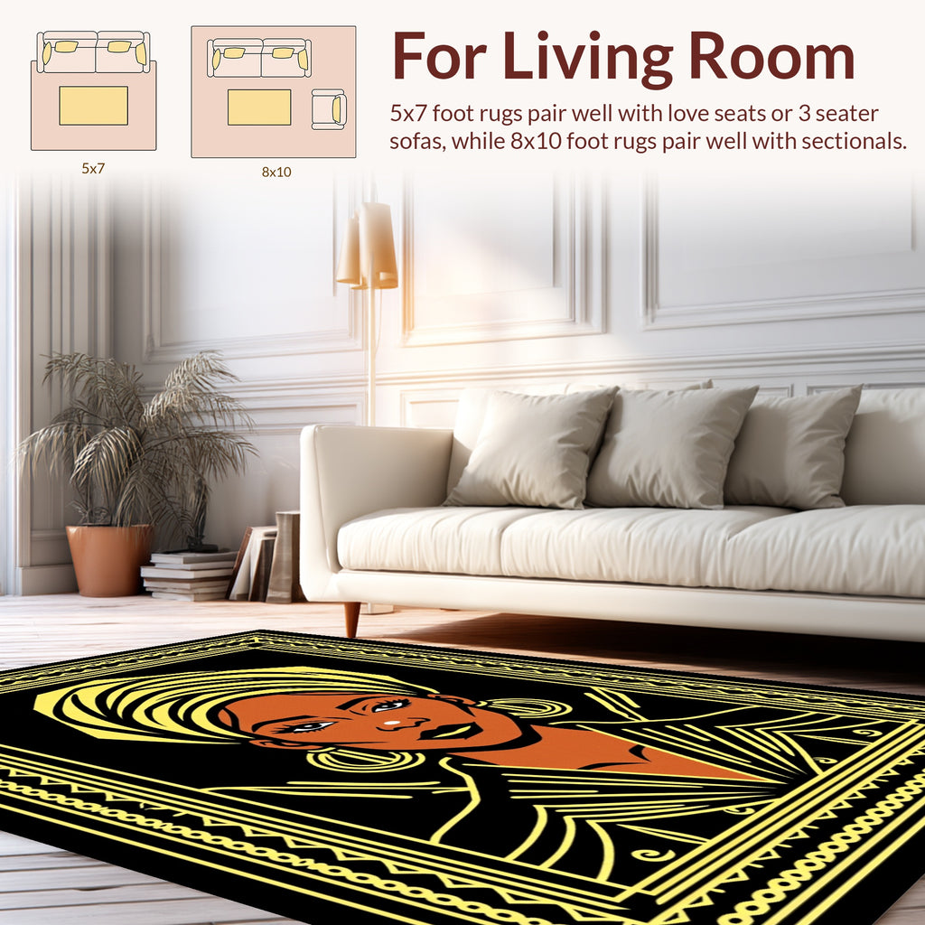 Bold Geometric Portrait Rug