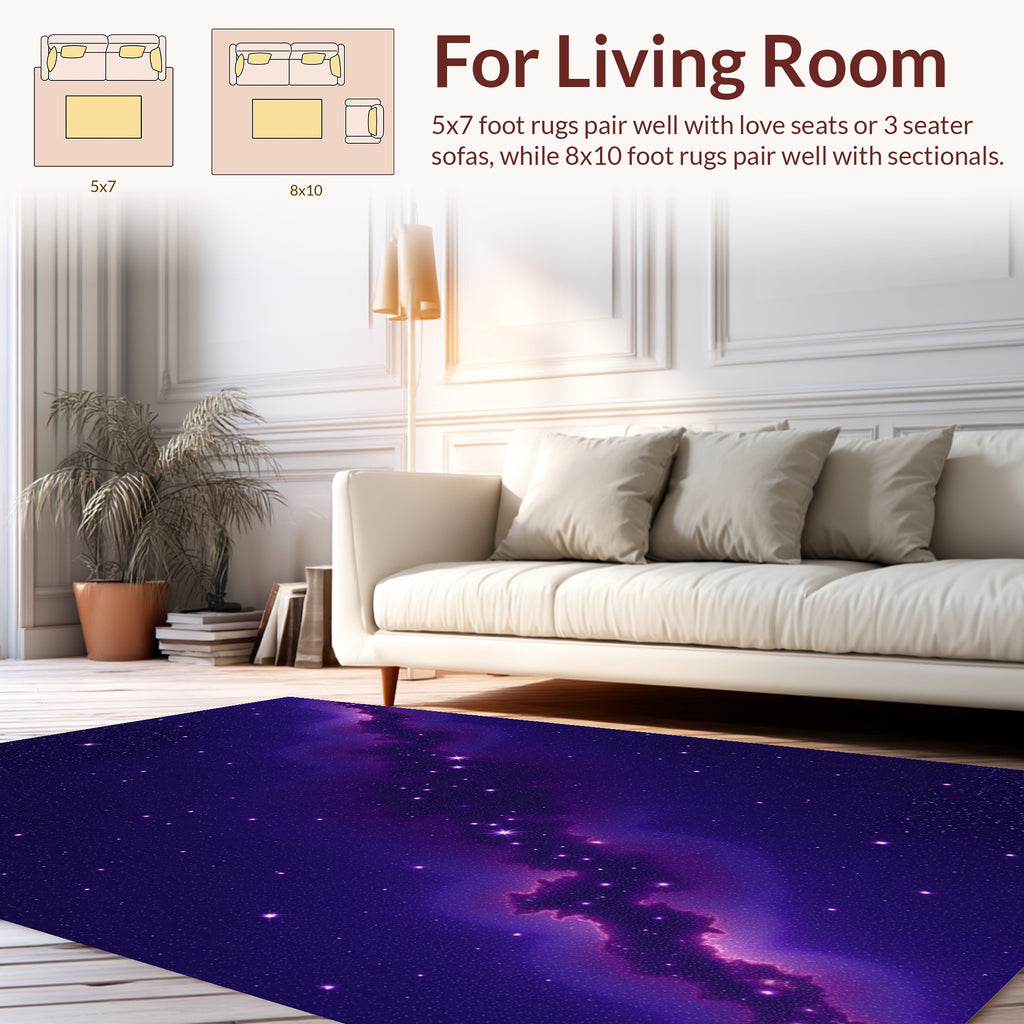 Deep Space Galaxy Star Pattern Rug