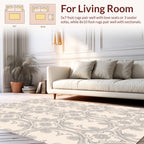 Vintage Floral Oval Pattern Rug
