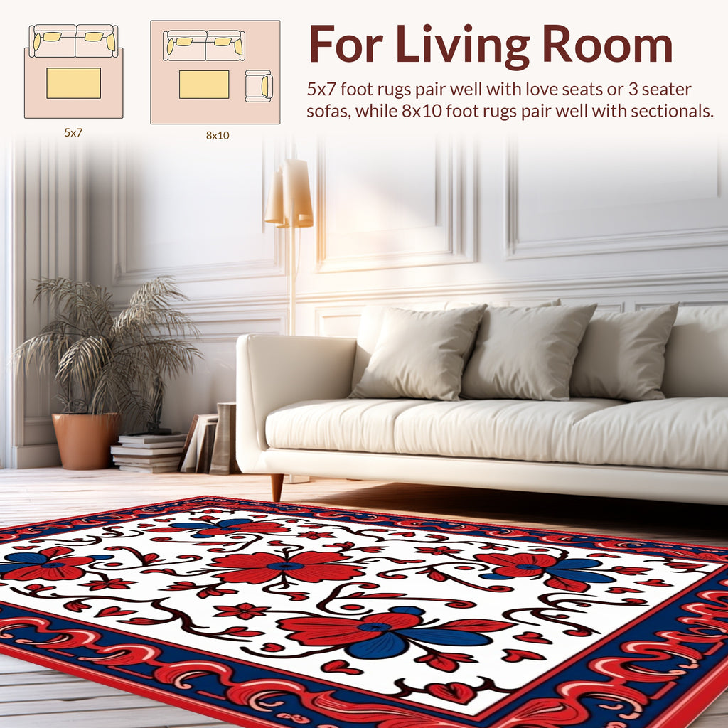 Floral Vine Pattern Rug