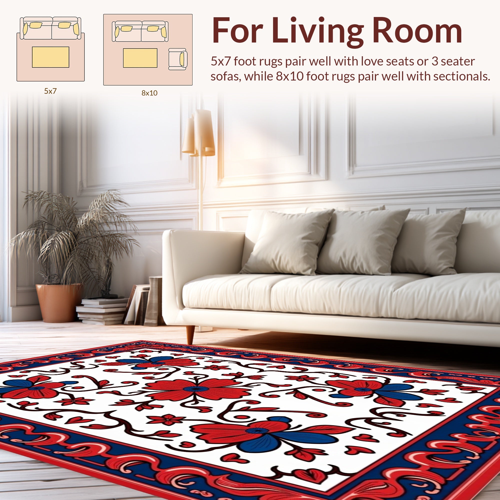 Floral Vine Pattern Rug