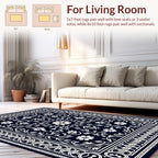 Ornate Floral Scrollwork Design Rug