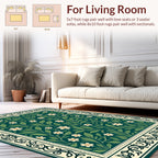 Dark Floral Vine Pattern Rug