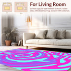 Bold Swirl Pattern Textile Design Rug
