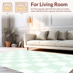 Soft Checkered Pattern Rug