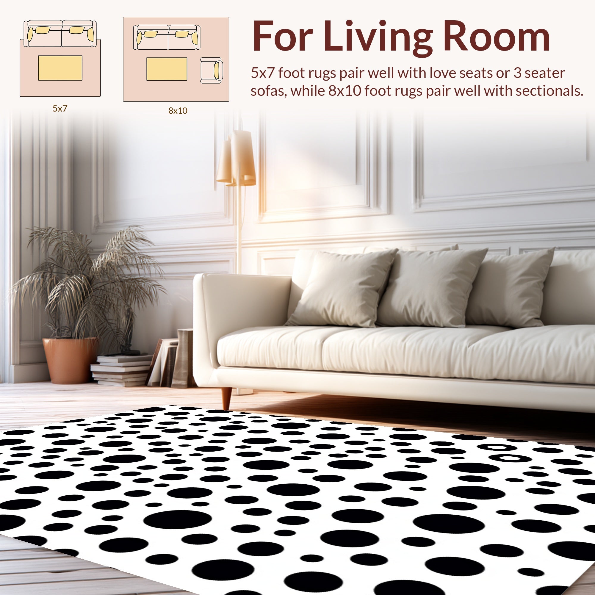 Bolds Dots Pattern Rug