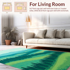 Layered Evergreen Hills Landscape Rug