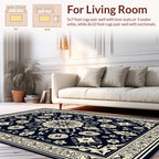 Ornate Floral Medallion Geometric Pattern Rug