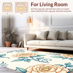 Classic Floral Pattern With Petal Details Rug