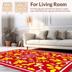 Vibrant Folk Floral Medallion Patterns Rug
