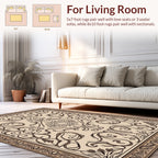 Elegant Scrollwork Vintage Design Rug