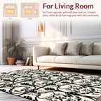 Archival Black Cream Pattern Rug
