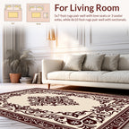 Classic Scrollwork With Floral Motifs Rug