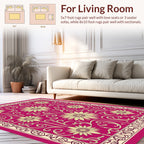 Ornate Floral Vintage Pink Design Rug
