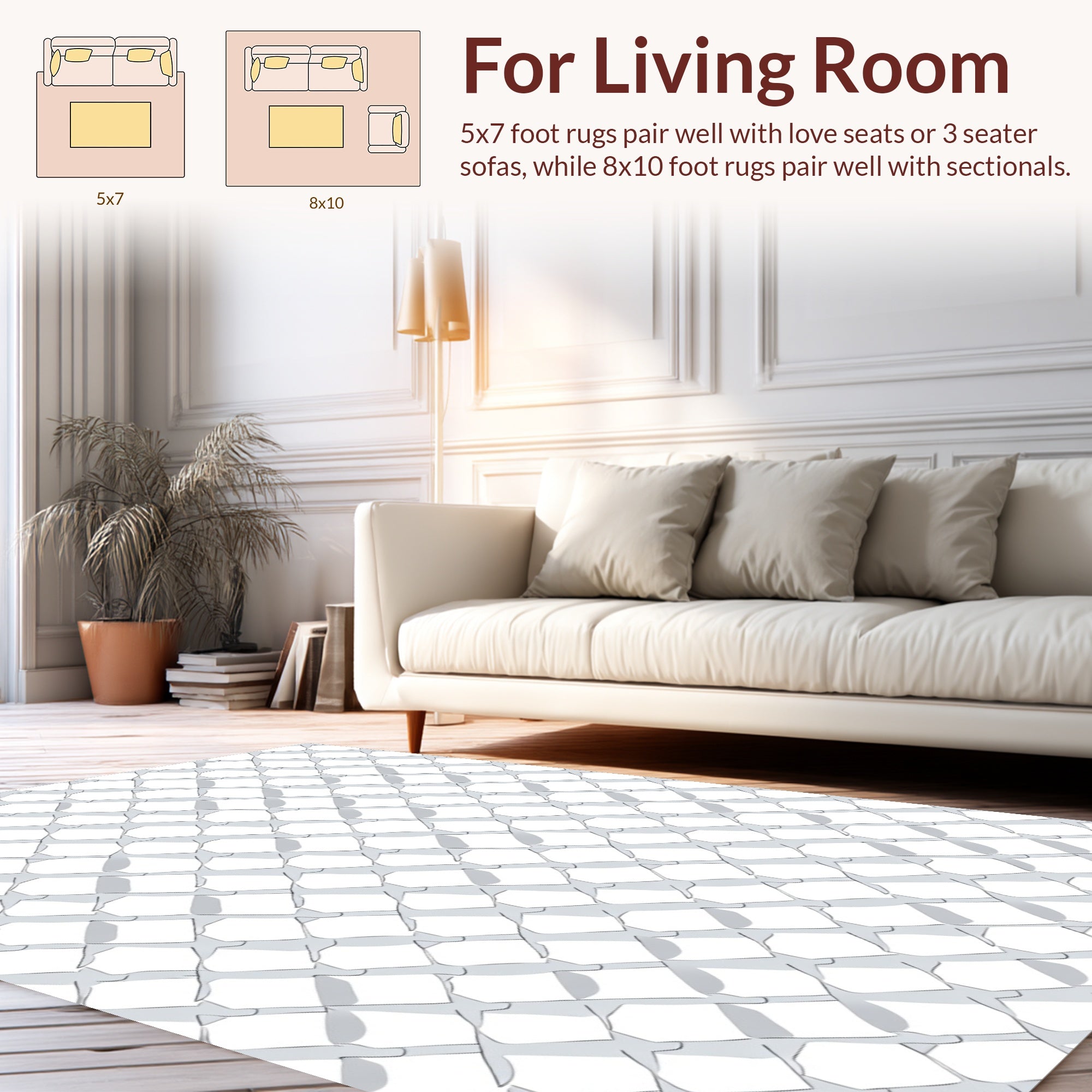 Geometric Diamond Pattern Rug