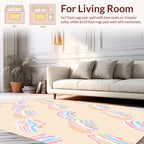 Pastel Striped Abstract Print Rug