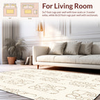 Abstract Scrolls Faces Pattern Design Rug