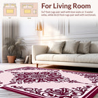 Elegant Paisley Floral Medallion Pattern Rug