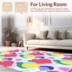 Abstract Hearts Shapes Pattern Rug