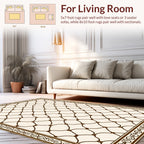 Net Patterned Scroll Border Rug