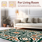 Bold Abstract Floral Medallion Rug