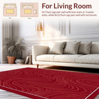Abstract Wavy Line Pattern Rug