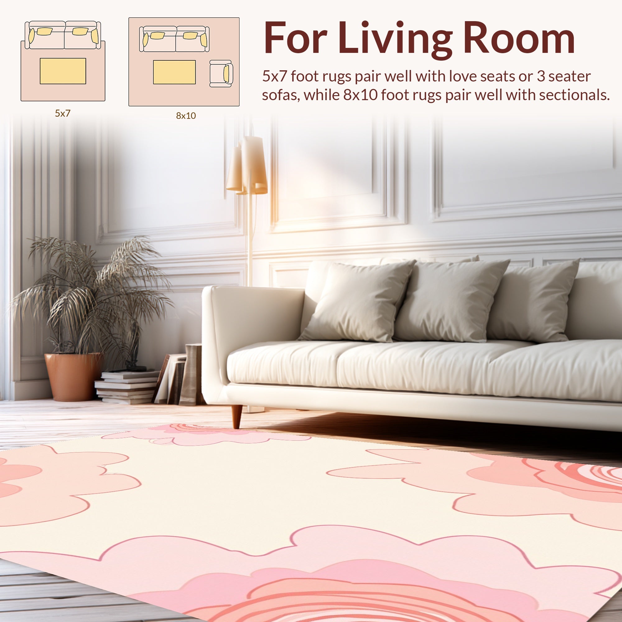 Sweet Floral Shape Pattern Rug