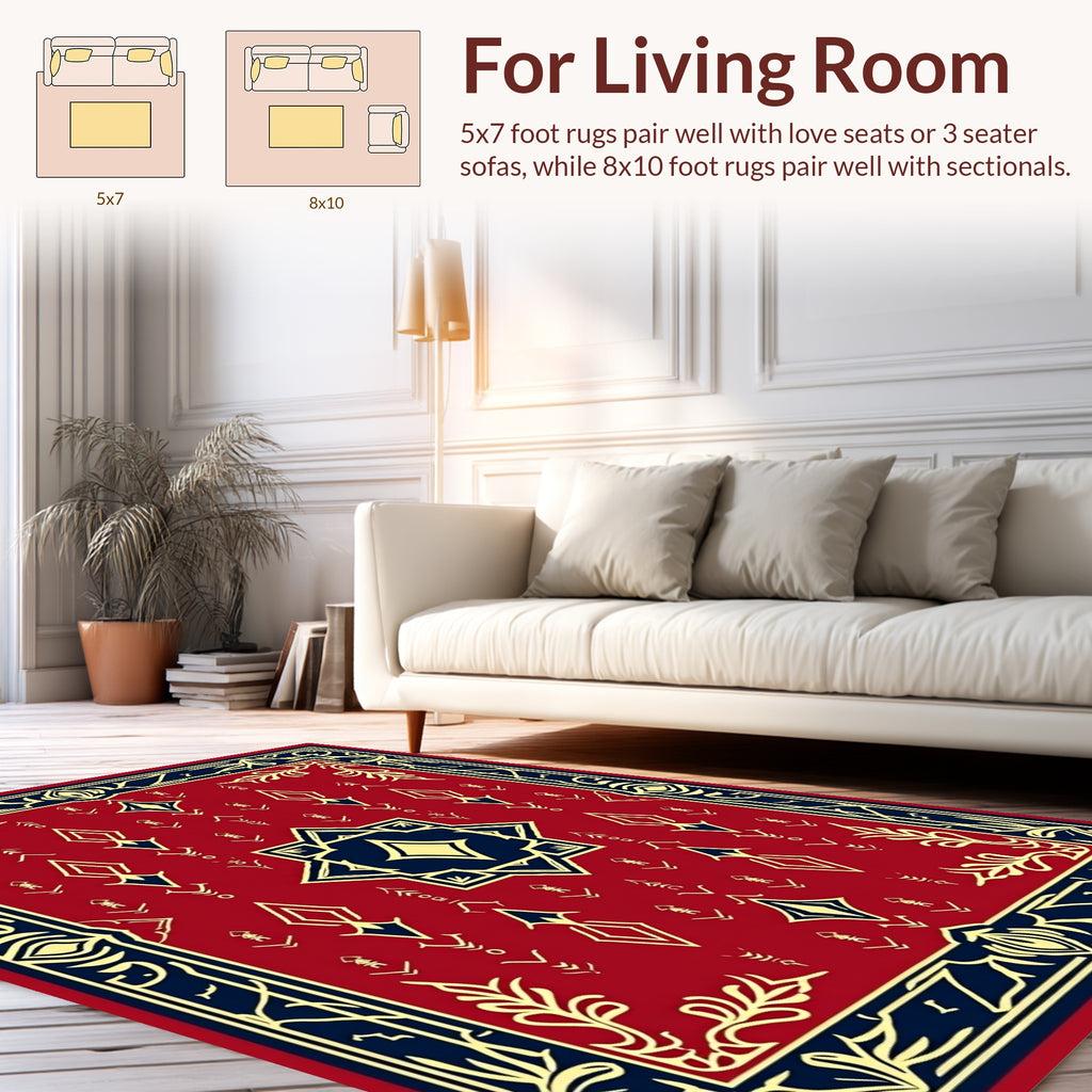Intricate Diamond Floral Art Rug
