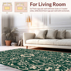 Art Nouveau Floral Swirls Pattern Rug