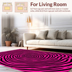 Vibrant Pink Swirl Zebra Pattern Rug